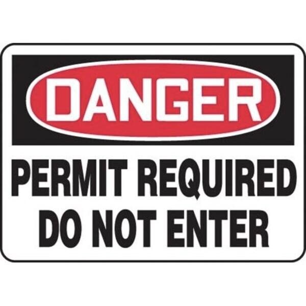 Accuform OSHA DANGER SAFETY SIGN PERMIT MCSP066VA MCSP066VA - main